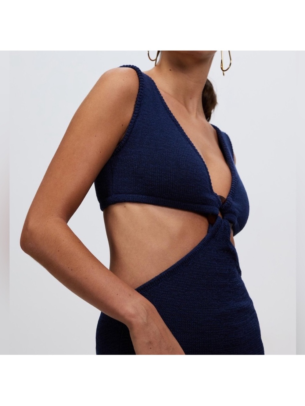 Cult Gaia Bank Knit Midi Dress, in Ink - Picture 3 of 8